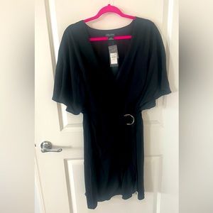City Chic Black Dress side tie wrap dress